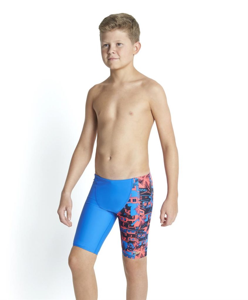 Speedo Boys Favelamix Allover V Cut Panel Jammer - Run Charlie