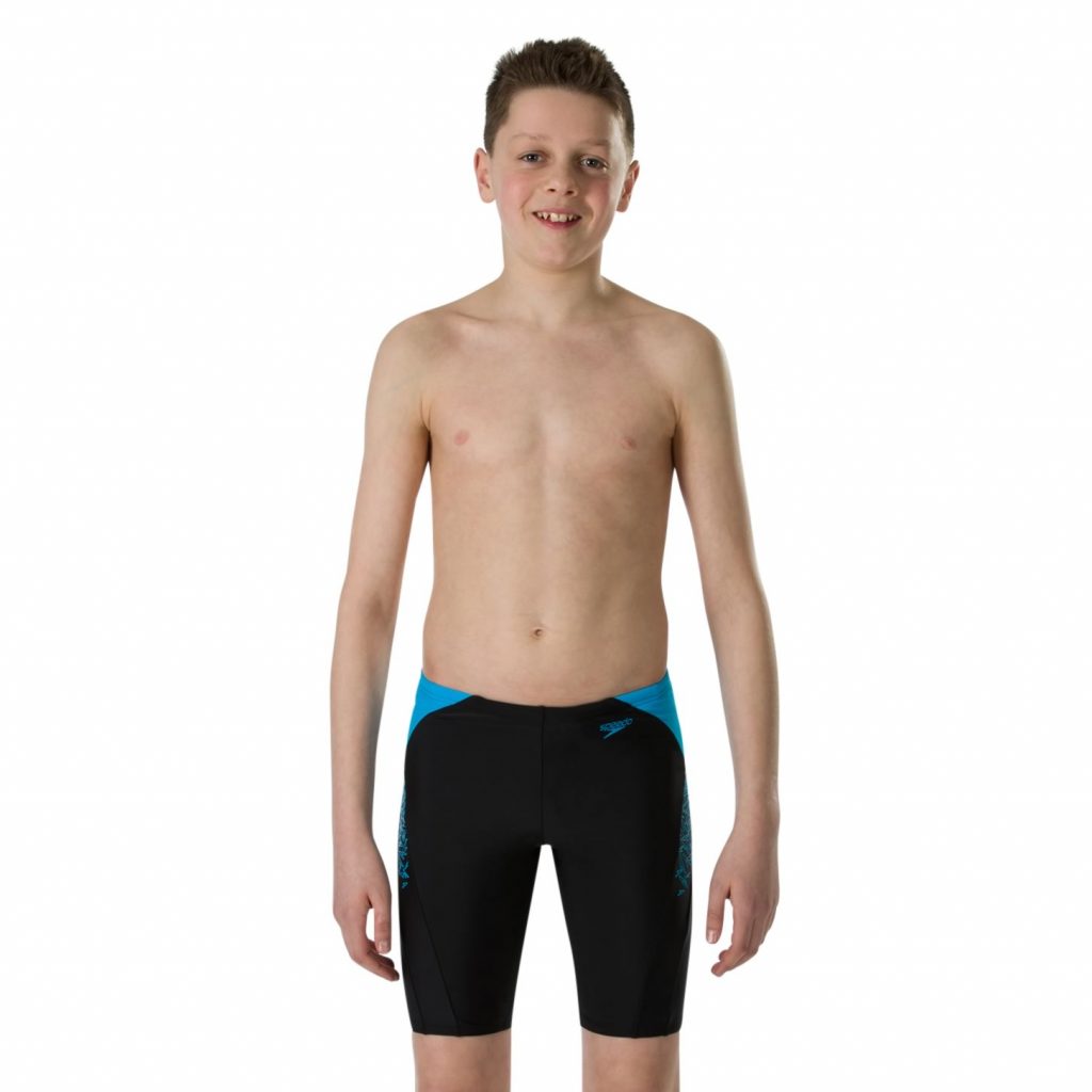 Speedo Boom Splice Boys Jammer Black/Windsor Blue - Run Charlie