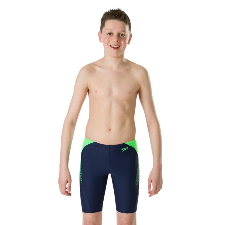 Speedo Boom Splice Boys Jammer Navy/Fluo Green - Run Charlie